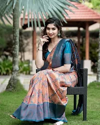 Women kanjivarm Soft Banarasi Premium Silk Saree with Blouse-thumb1