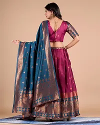 Fancy Kanjiveram Silk pure Zari Lehanga ,Blouse with Dupatta-thumb3