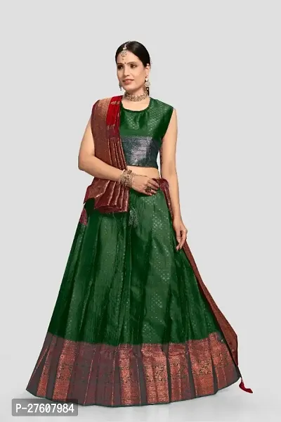 Classic Art Silk Semi Stitched Lehenga Choli with Dupatta-thumb0