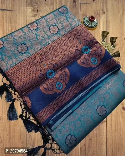 BANARASI SOFT SILK JACQUARD SAREES WITH BLOUSE