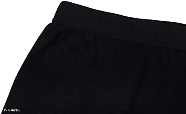 ATIMUNA Solid Girl?s 4 Way Stretch Lycra Spandex High Waist Safety Pants Cycling Shorts Combo (Pack of 2) (XL, Black-Black)-thumb4
