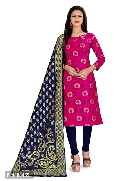 Beautiful Banarasi Silk Woven Design Dress Material with Dupatta