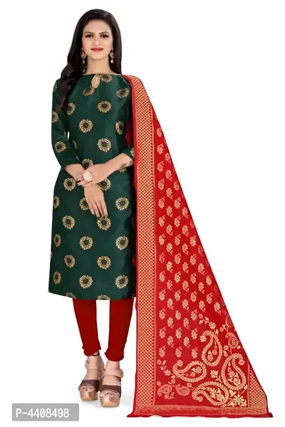Beautiful Banarasi Silk Woven Design Dress Material with Dupatta