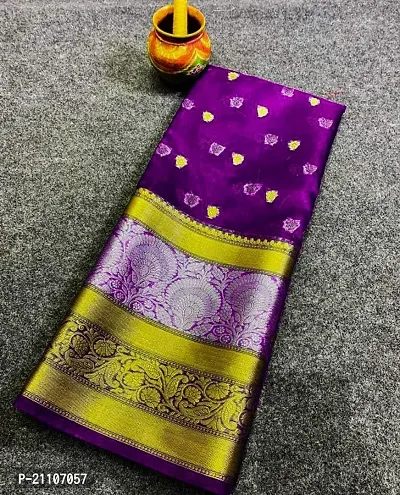 Stylish Tissue Purple Saree without Blouse piece-thumb0