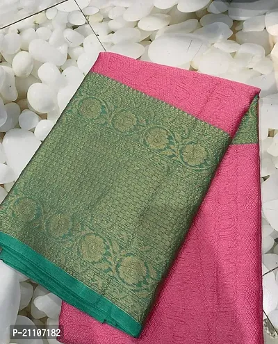Stylish Tissue Peach Saree without Blouse piece