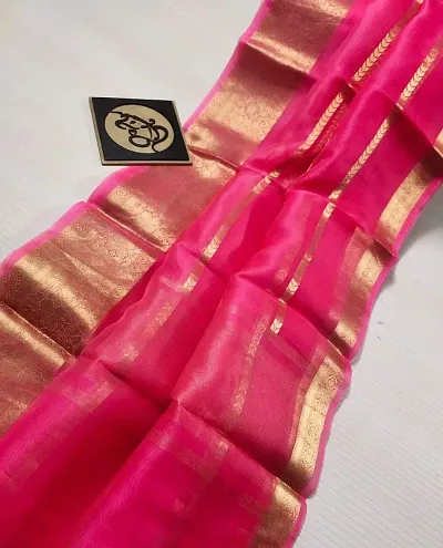 Stylish Tissue Saree without Blouse piece