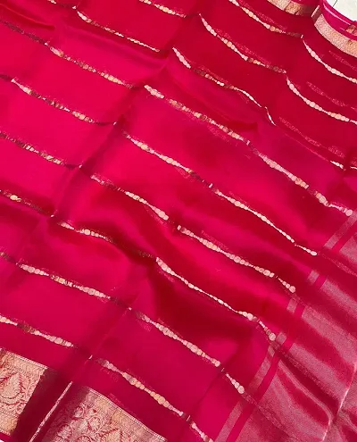 Stylish Tissue Saree without Blouse piece