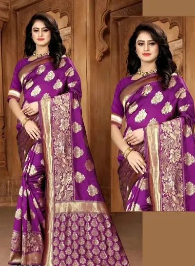 Art Silk Jacquard Saree with Blouse Piece