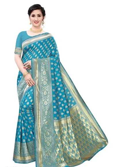 Art Silk Jacquard Saree with Blouse Piece