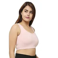 Stylish Cotton Non Padded Sports Bra For Women-thumb2