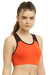 Stylish Cotton Non Padded Sports Bra For Women-thumb2