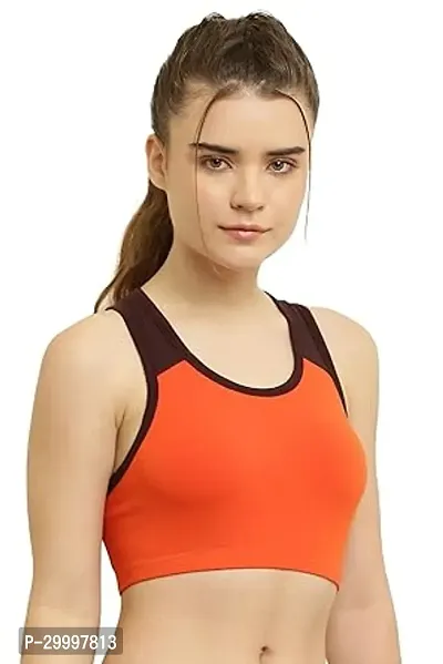 Stylish Cotton Non Padded Sports Bra For Women-thumb3