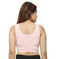 Stylish Cotton Non Padded Sports Bra For Women-thumb1