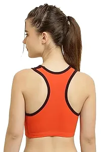 Stylish Cotton Non Padded Sports Bra For Women-thumb1