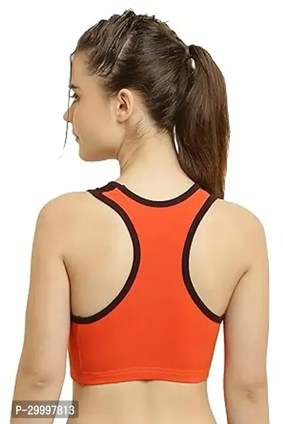 Stylish Cotton Non Padded Sports Bra For Women-thumb2