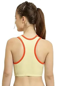 Stylish Cotton Non Padded Sports Bra For Women-thumb1