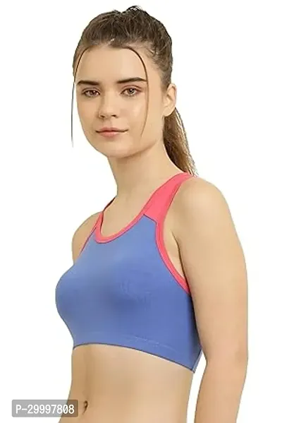 Stylish Cotton Non Padded Sports Bra For Women-thumb3