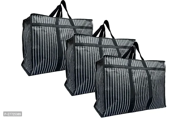 Classy Striped 3 Piece Cloth Storage Bag-thumb0
