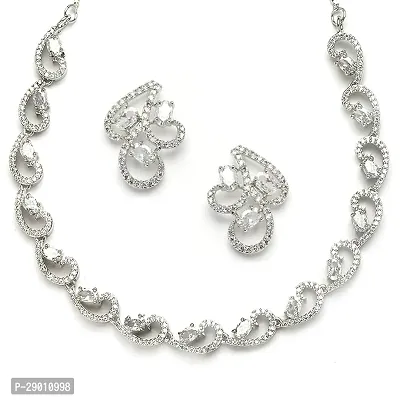 Stylish Silver Alloy Jewellery Set For Women-thumb0