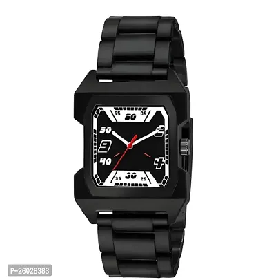 Stylish Black Metal Analog Watches For Men-thumb0