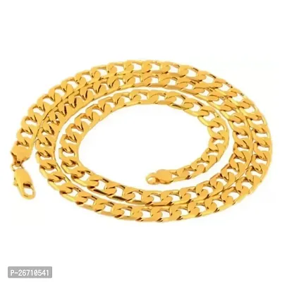 Combo New Designer Full Golden Diamond Analog Watch And Golden Chain For Men's (Analog Watch For Boys)-thumb2