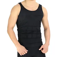 GIN41 ( Mens Vest Slim n Lift Tummy Tucker Body Shaper-BLACK-thumb1