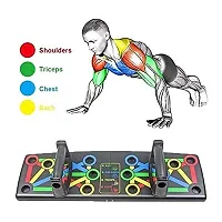 GIN60  Pushup board 07 Push Up Rack Board Fitness Equipment Home Practice Push-up Bar  (Multicolor)-thumb1