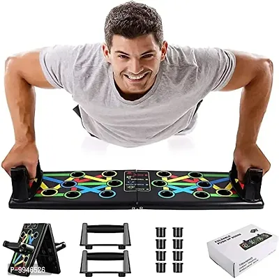 GIN60  Pushup board 07 Push Up Rack Board Fitness Equipment Home Practice Push-up Bar  (Multicolor)