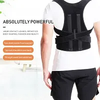 GIN24  Free Size Posture Corrector Belt For Men And Women For Back Pain Belt Back  Abdomen Support  (Black)-thumb1