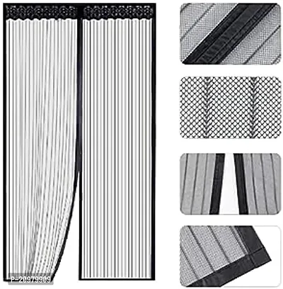 Covetkart Magic Mesh | Magnetic Mosquito Screen Door Net | Curtain with Magnets | Mesh Curtain Back Door Mesh with Full Frame Hook  Loop (Pack of 1,Multicolor)