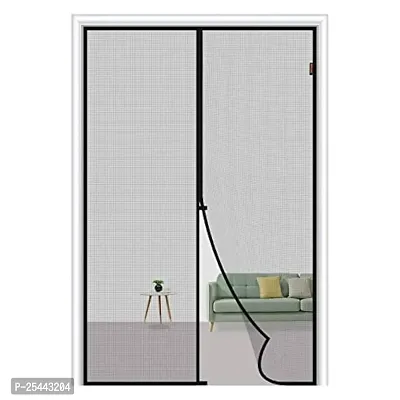Covetkart  Magic Mesh Magnetic Mosquito Screen Door Net Curtain with Magnets Reinforced Polyester Curtain Back Door with Full Frame Hook  Loop-thumb0