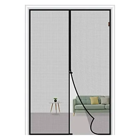 Covetkart  Magic Mesh Magnetic Mosquito Screen Door Net Curtain with Magnets Reinforced Polyester Curtain Back Door with Full Frame Hook  Loop
