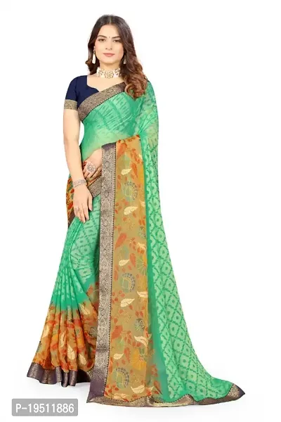 Classic Brasso Printed Saree with Blouse piece-thumb0