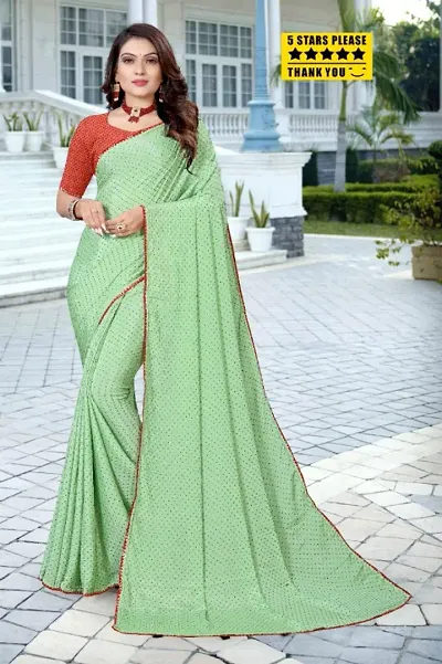 Elegant Silk Blend Saree with Blouse piece 