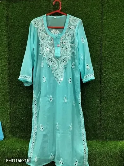 Stylish Cotton Blend Kurta for Women-thumb0