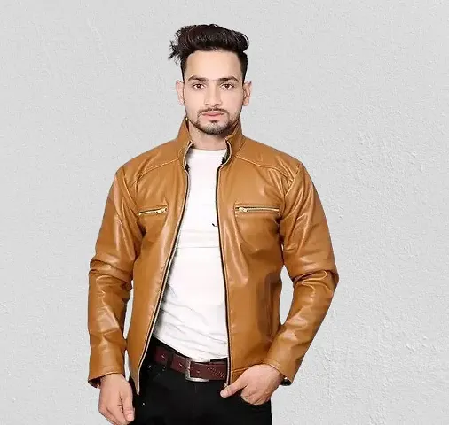 PU Leather Solid Jackets