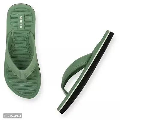 Elegant Green EVA Flip Flops For Women