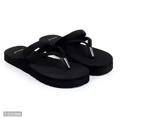 Elegant Black EVA Flip Flops For Women