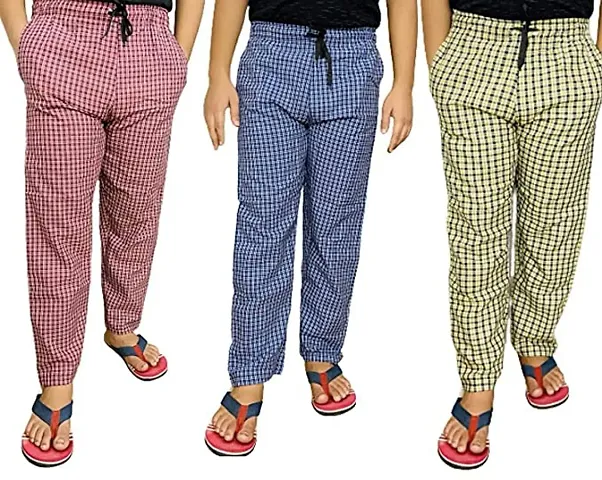 SAGESTICS INDUSTRIAL SOLUTION Women Pajama Sets Adult boy Home and Night use Light Weight (40, Blue-red-Yellow)