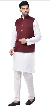 SAGESTICS INDUSTRIAL SOLUTION modi nehru style Half jacket for men boys indian wedding-thumb3