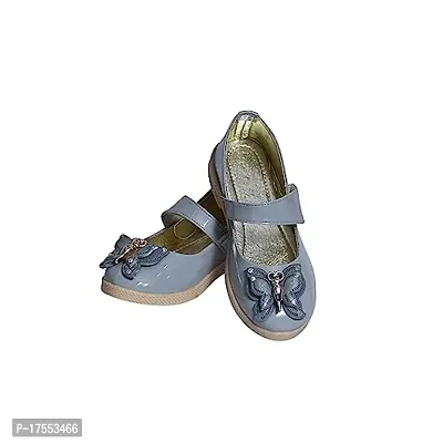 SAGESTICS INDUSTRIAL SOLUTION Butterfly Shoes Sandals Slipper Booties 1 Year Baby Girls | 2 years | 3 years | 4 years | 5 years (gray, 4_point_5_years)