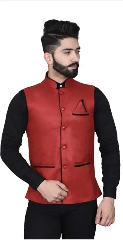 SAGESTICS INDUSTRIAL SOLUTION modi nehru style Half jacket for men boys indian wedding