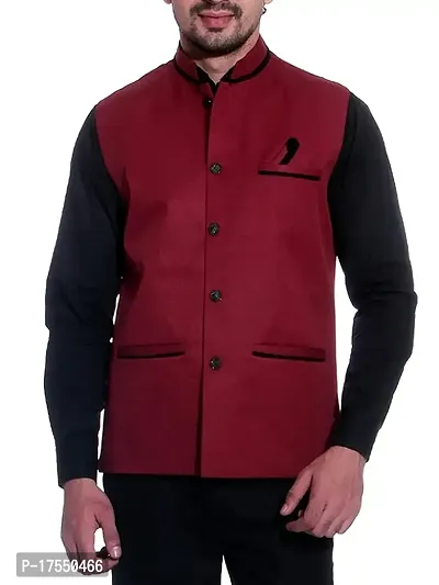 SAGESTICS INDUSTRIAL SOLUTION modi nehru style Half jacket for men boys indian wedding-thumb0
