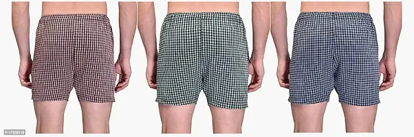 Men Multicolor Cotton Blend Boxer Shorts Pack of 3 (L, Multicolourd)-thumb3