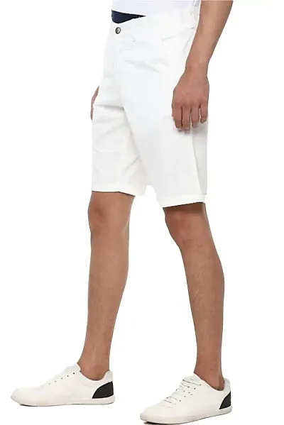 SAGESTICS INDUSTRIAL SOLUTION Shorts for Men Boys and Casual Sport and Party use (34, White)