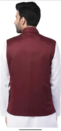 SAGESTICS INDUSTRIAL SOLUTION modi nehru style Half jacket for men boys indian wedding-thumb4