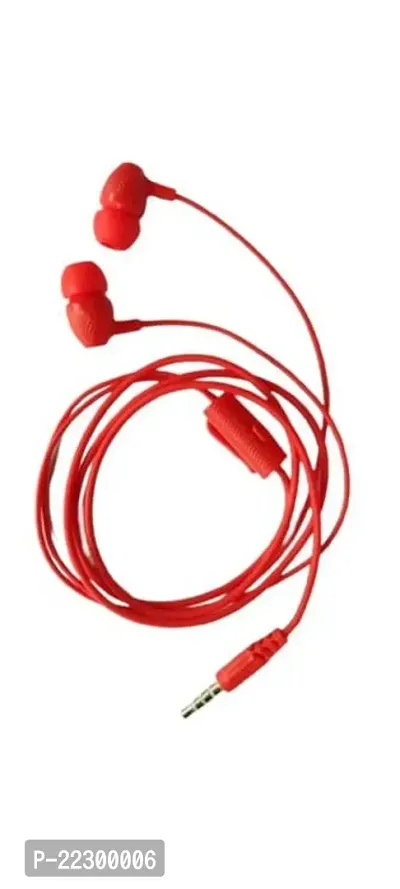 Stylish Red Wired Headphones With Microphone