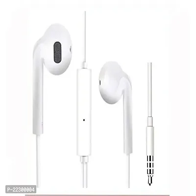 Stylish White Wired Headphones With Microphone-thumb0