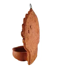 Shree Ganesh Enterprises Handmade 2 Piece Indian Home Decorative Wall Hanging Lamp - Clay Subh Labh Hanging Diya ? Diwali Decoration Diya ? Earthen Home D?cor Diya ? Hanging Mitti Diya-thumb3