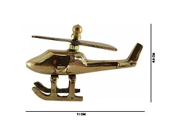 SHREE GANESH ENTERPRISES - Brass Helicopter - showpiece Decorative - Brass Handcrafted Aeroplane ? Brass Toy ? Toy World ? Solid Brass Paper Weight ? Kids Collection ? Birthday Gift.-thumb3
